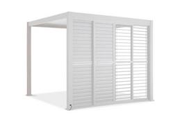 Stumdomos žaliuzinės durys pavėsinei Pergola PREMIUM 3m, White