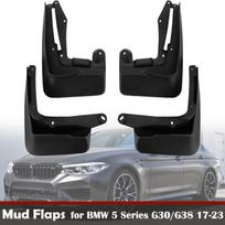 4 vnt. purvasaugiai, sparnų purvasaugiai, purvo apsaugos BMW 5 serijai G30 G31 Sedanas, Sedanas, Touring 2017- Aukštos kokybės PP TPE purvasaugis black