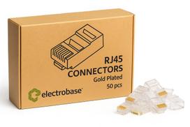 Premium RJ45 Cat6 UTP auksu dengti kištukai | 50 vnt. | LAN kabelių jungtys