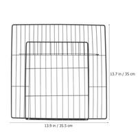 Cat Cage Net Metal Wire Pet Dog Gate With The Door Iron Enclosures Diy Crate Thickened Fence Doorway  Cage Door Gate Panel 35.50X35.00X1.00CM