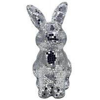 Disco Ball Decor Glitter Rabbit Decorative Festive Reflective Easter Decor Mirror Ball Bunny Animal Ornament Disco Party United States