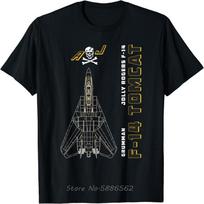 F-14 Tomcat Jolly Rogers VFA-103 Jet Airplane Profile T-Shirt Oversized Unisex T Shirt  Cotton Fitness Tees Tops Men's Clothing S
