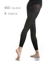 Merginoms Moterims 60D Be Pėdų Baleto Pėdkelnės Šokio Kojinės Vaikams Pėdkelnės Gimnastikai & Šokiams Baleto Leginsai 3-5Y 90-110cm S juoda
