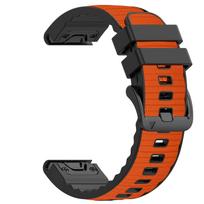 22/26 mm odinis+silikoninis dirželis Garmin Fenix 8 47 mm 51 mm 7 7X 6 6X 5 5X Plus Enduro 3 Tactix 9 Forerunner 965 955 970 apyrankė 22mm oranžinė