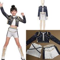 Korėjiečių POP dainininkų grupės KPOP komandos Cosplay kostiumas vaikams, mergaitėms, karnavalo vakarėliui, Helovinui, Kalėdoms, persirengimo apranga 110cm juoda