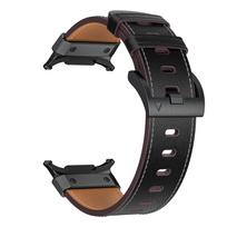 Odinė apyrankė Samsung Galaxy Watch Ultra 2025 2024 žirgo odos dirželis SAMSUNG GALAXY ULTRA 47MM Laikrodžio apyrankė Galaxy Watch 7 Ultra 47mm juoda