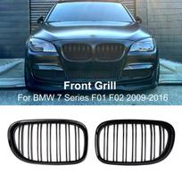 2 Eilutės Priekinio Buferio Grotelės Inkstų Lenktyninės Grotelės Blizgios Juodos BMW F01 F02 F03 F04 740I 750I 7 Serija 2009-2015 Automobilio Aksesuarai
