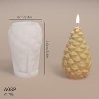3D Kankorėžio silikoninė forma Kalėdinėms žvakėms ir kepinių dekoracijoms