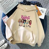 Bratz Spausdintas Dydžio Plius Moteriškas Džemperis, Moteriškas Megztinis, Hip-Hop Ilgomis Rankovėmis Gatvės Stiliaus Rudens/Žiemos Viršus S