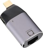 "Annadue" USB C ir Ethernet adapteris, 10/100/1000Mb/s USB-C vyriškos lyties adapteris į RJ45 moteriškos lyties adapterį, Ethernet LAN tinklo adapteris su PD3.0 įkrovimo prievadu, skirtas "Windows" / "Android" / "OS X