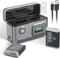 "Homesuit NB-13L" 1700 mAh akumuliatorius ir dvigubas įkroviklis, skirtas "Canon PowerShot G5X", "G5X Mark II", "G7X", "G7X Mark II", "G7 X Mark III", "SX720 HS", "SX730 HS", "SX740 HS", "SX620 HS", "G1X Mark III", "G9X", "G9X Mark II" (2 vnt.)