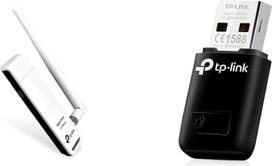 "TP-Link TL-WN722N" didelio stiprumo WLAN USB adapteris baltas/juodas ir TL-WN823N WLAN USB atmintinė juoda