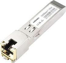 1G SFP-RJ45 mini Gbic modulis - 1000Base-T varinis siųstuvas suderinamas su "Cisco", "Ubiquiti", "D-Link", "Netgear TP-LINK" ir kitais komutatoriais