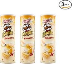 3 x "Pringles Emmental Nibbles" su "Emmental Kase" skonio traškučiais 175 g