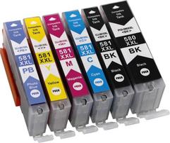 Canon PGI-580 XXL CLI-581 XXL spausdintuvo kasetės su lustu, suderinamos su Pixma TS6150 TS6151 TR7550 TR8550 TS8150 TS8151 TS8152 TS9150 TS9155