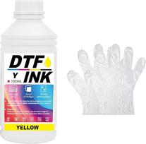 DTF rašalas, DTF perkėlimo rašalas, skirtas spausdinti ant tekstilės, PET plėvelės, terminis perkėlimas DTF spausdintuvams, suderinamas su i3200、DX5/DX7、5113、i4720、XP600 (geltonas, 1000 ml)