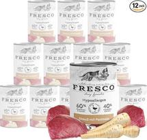 FRESCO Dog Hypoallergenic Menu Bouquet with Parsnip - hipoalerginis šunų ėdalas Šlapias ėdalas 12 x 400 g barf kokybės