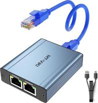 MT-VIKI LAN jungiklis nuo 1 iki 3 LAN skirstytuvas, 3 prievadų RJ45 tinklo skirstytuvas, tinklo WLAN skirstytuvas, Ethernet jungiklis, skirtas kompiuteriui, maršrutizatoriui, skaitmeninei televizijai, 1000Mbps su USB maitinimo kabeliu