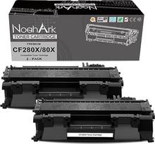 NoahArk suderinama CF280X 80X tonerio kasetė spausdintuvui Laserjet Pro 400 M401dn M401dw M401n M401a M401d M401dne MFP M425dn MFP M425dw (2 juodos spalvos)