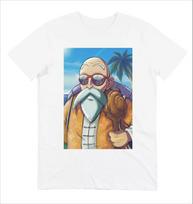 Master Roshi Dragon Ball Anime Vasariniai Marškinėliai Vyrams Moterims Laisvalaikio Harajuku Sportiniai Laisvi Patogūs Fitneso Trumpomis Rankovėmis Y2k Viršus S white