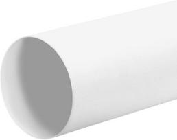 Vėdinimo žarna - KOTARBAU - 1000 mm - Apvalus PVC vamzdis - Balta - 100 mm skersmens balta