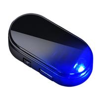 Saulės energija varomas automobilio signalizacijos žibintas, Automobilio saulės įspėjamasis žibintas, Apsaugos nuo vagystės LED mirksintis saugos žibintas, Blue light juoda