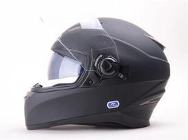 Motociklininko šalmas HD-09B, dydis M, juodas