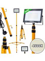 100 W LED prožektorius su teleskopiniu stovu ir laidu – neutrali balta 4500 K (1)