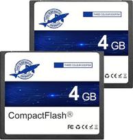"Dogfish Compact Flash Card" 4GB 2 pakuotės 133X CF atminties kortelė, skirta profesionaliai fotografijai ir seniems DSLR fotoaparatams