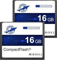 "Dogfish Compact Flash Card" 16GB 2 pakuotės 400X CF atminties kortelė, skirta profesionaliai fotografijai ir seniems DSLR fotoaparatams