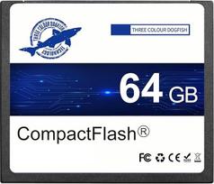 "Dogfish Compact Flash Card" 64GB 400X CF atminties kortelė, skirta profesionaliai fotografijai ir seniems DSLR fotoaparatams