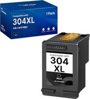 304XL juoda HP 304 XL rašalo kasetė, skirta "DeskJet" 3760 3762 2630 3750 3735 3700 3720 Envy 5010 5030 5032 5020 spausdintuvui (1 juoda, didelės talpos)