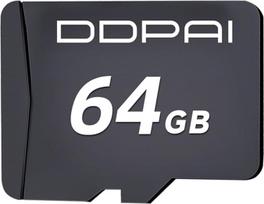 DDPAI 64GB TF atminties kortelė A1, U3, V30, 10 klasės, 4K Ultra HD didelės spartos atmintis, suderinama su prietaisų kameromis, išmaniaisiais telefonais, planšetiniais kompiuteriais, veiksmo kameromis, stebėjimo kameromis