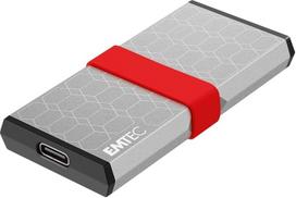 EMTEC - X205 mini nešiojamasis SSD diskas - 512GB - iki 1100MB/s skaitymo greitis - USB-C 3.2 Gen2 - aliuminio korpusas - kompaktiškas ir lengvas - didelė duomenų perdavimo sparta