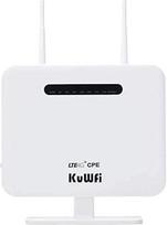 KuWFi WLAN maršrutizatorius, 300Mbps atrakintas 4G LTE WiFi mobilusis modemas 3G 4G AP WiFi maršrutizatorius WiFi Hotspot su SIM kortelės lizdu, palaiko "E-Plus/T-Mobile" SIM kortelę (su antena)