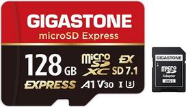 【Für Switch 2 entwickelt】GIGASTONE microSDXC Express 128GB SD 7.1, iki 880/500MB/s, A1 V30 U3, kompatibel mit Nintendo Switch 2 und professionellen Kameras, mit SD-Adapter.