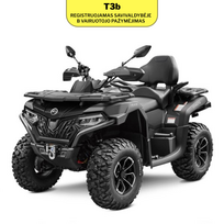 CFMOTO CFORCE 625 Touring Keturratis T3b (mini traktorius), juodas
