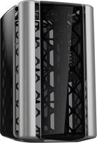 Geometric Future M2 The ARK Glass Grey, mATX/Mini ITX žaidimų korpusas, kristalinė danga, C tipo šakotuvas, 360 laipsnių aušintuvas, GEO-M2-GG