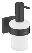 Grohe QuickFix Start Cube - muilo dozatorius su laikikliu, stiklas / matinė juoda 410982430