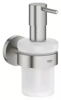 Grohe QuickFix Start - muilo dozatorius su laikikliu, stiklas/Supersteel 41195DC0