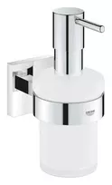 Grohe QuickFix Start Cube - muilo dozatorius su laikikliu, stiklinis/chromuotas 41098000