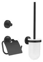 Grohe QuickFix Start - 3 viename tualeto priedų rinkinys, matinės juodos spalvos, 412042430