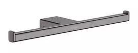 Hansgrohe AddStoris dvigubas tualetinio popieriaus ritinėlių laikiklis, šlifuoto juodo chromo spalvos, 41748340