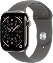 Apple Watch Series 11 GPS + Cellular 46mm Natural Titanium Case with Stone Gray Sport Band - S/M | MFCW4ZR/A | 195950629491