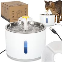 Gertuvė gyvunams automatinė USB LED 2,4 l su valymo filtru