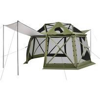 Išskleidžiama pavėsinė su tinkleliu, 3.96 x 3.96 m, 13 kampų