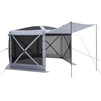 Išskleidžiama pavėsinė su tinkleliu, 3.6 x 3.6 m
