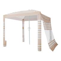 Paplūdimio pavėsinė su šonine sienele, 2,4 x 2,4 m