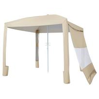 Paplūdimio pastogė su šonine siena, 2,4 x 2,4 m