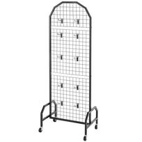 2 vnt. 600 x 1640 mm tinklinė sienelė su ratukais ir kabliukais